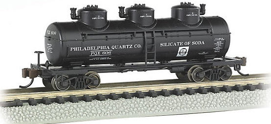 Bachmann Philadelphia Quartz Co. 3 Dome Tank Car