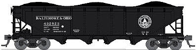 Broadway Limited B&O 70T 4 Bay Hopper