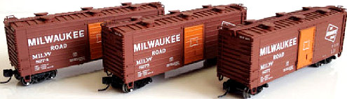 Milwaukee Road 40' Spent Grain Box Car w/Roof Hatches