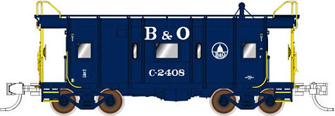 Fox Valley Models B&O Blue Pool Service Wagon Top Caboose