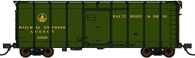 Fox Valley Models B&O Wagon Top Boxcar, Express Service