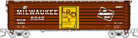 Fox Valley Models Milwaukee Road 50' Billboard Rib Side Boxcar