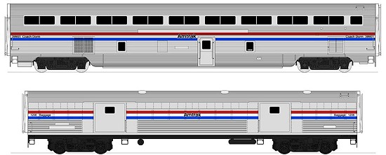 Kato Ph III Step Down Coach, Baggage Set