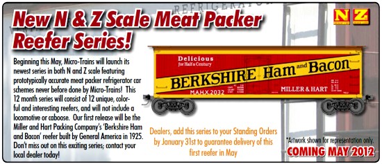 Micro-Trains Berkshire Ham & Bacon Meat Packer Reefer