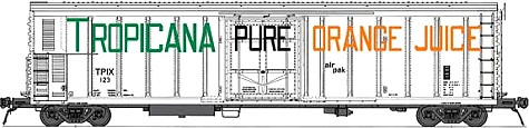 1970 Scheme Tropicana Orange Juice Train Reefer
