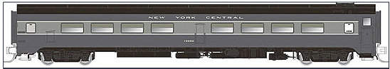Rapido Trains NY Central Cafe-Bar-Lounge Car