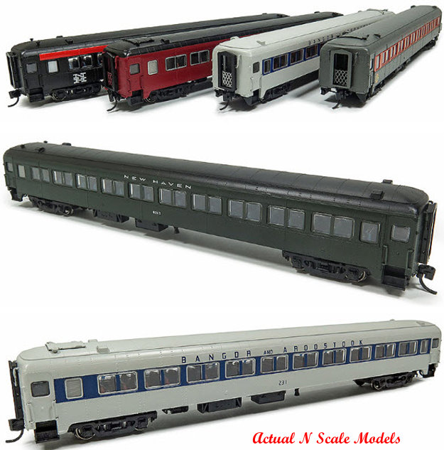 Rapido Trains N Scale Osgood Bradley Cars - Actual N Scale Models
